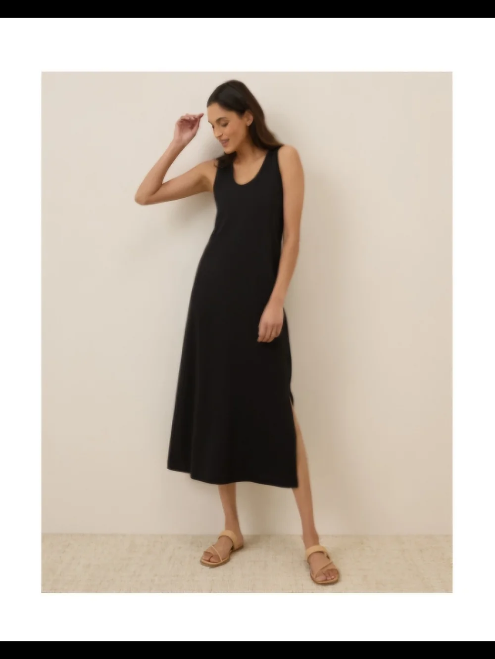 Pact Black Softspun Tank Midi Dress - Picture 6 of 6